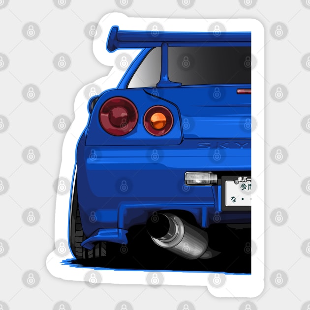 Gt-R R34 - Frame Sticker by LpDesigns_